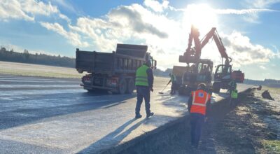 Etat d'avancement des travaux à l'aérodrome